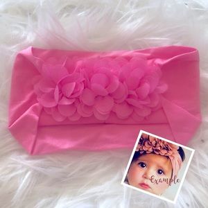 3/$10🎈Bubblegum Pink Floral Head Wrap Headband